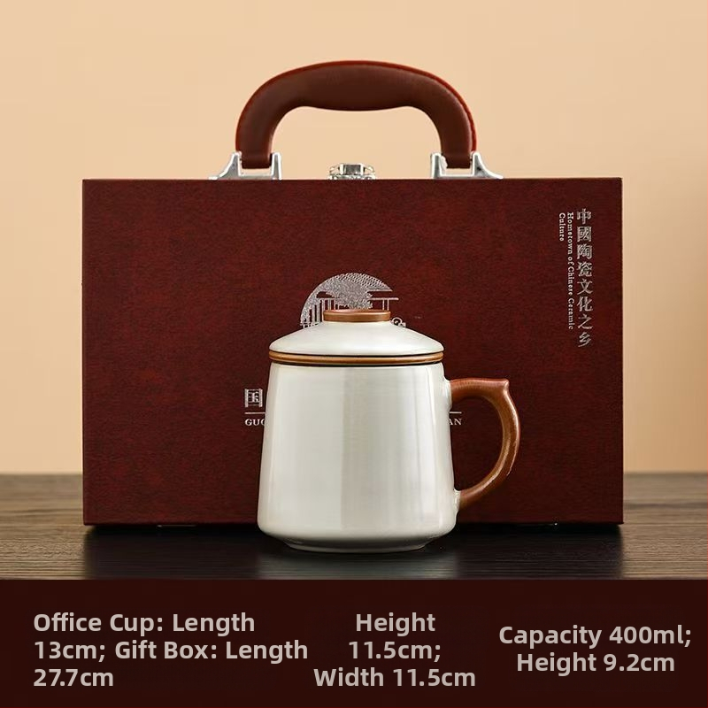 Ru krosnies arbatos puodelis susitikimams asmeninis biuro puodelis arbatos atskyrimo puodelis aukštos kokybės keraminis filtras kvapnus arbatos puodelis dovanų dėžutė