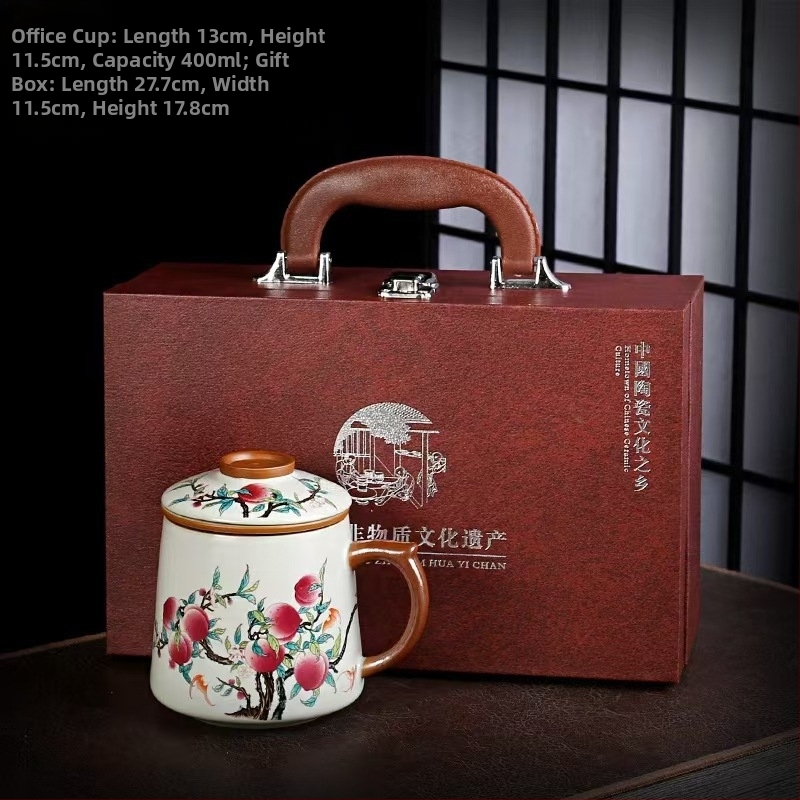 Ru krosnies arbatos puodelis susitikimams asmeninis biuro puodelis arbatos atskyrimo puodelis aukštos kokybės keraminis filtras kvapnus arbatos puodelis dovanų dėžutė
