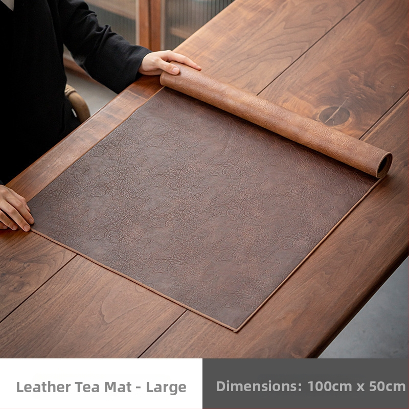 Moodne chinoiserie veekindel nahast teematt Zen lihtne nahast veekindel teelaudlina majapidamislaua lipp kuiv teealus