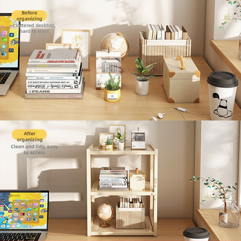 Stalinė lentyna iš medžio masyvo, maža, paprasta vaikų namų stalo knygų lentyna