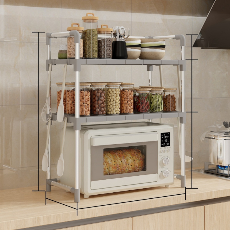 Suport nou pentru cuptor cu microunde, depozitare de bucătărie, multistrat, multifuncțional, din plastic, mobil, en-gros