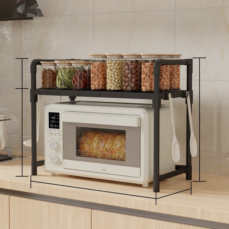 Suport nou pentru cuptor cu microunde, depozitare de bucătărie, multistrat, multifuncțional, din plastic, mobil, en-gros
