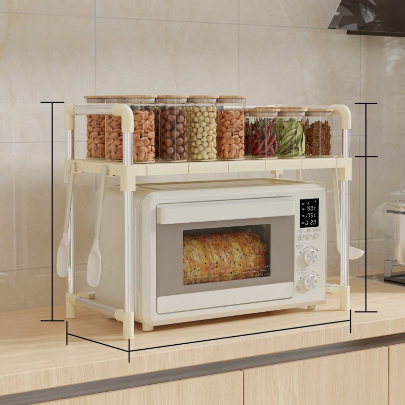 Suport nou pentru cuptor cu microunde, depozitare de bucătărie, multistrat, multifuncțional, din plastic, mobil, en-gros