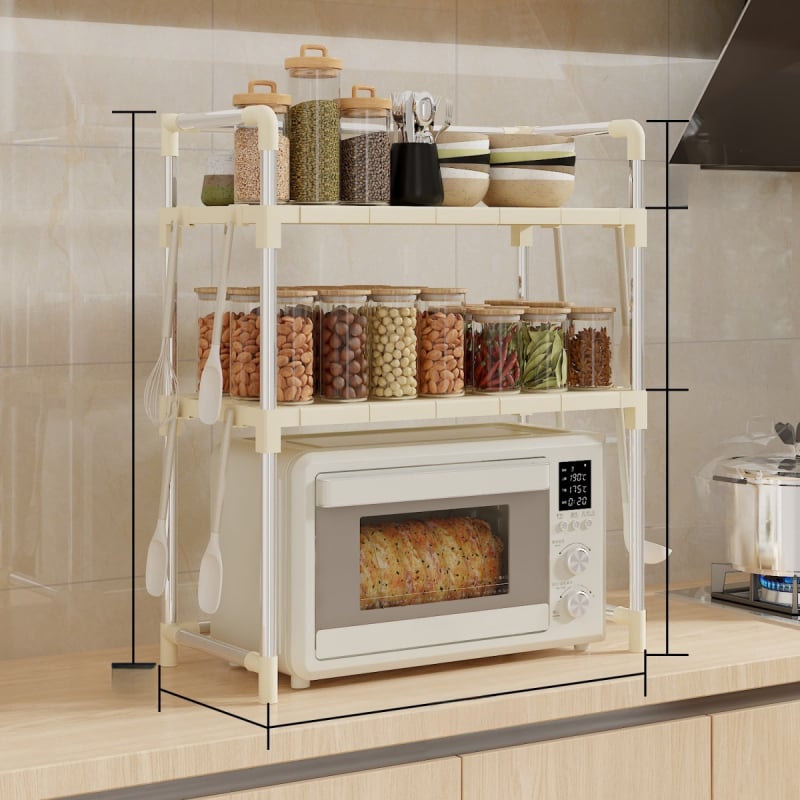 Suport nou pentru cuptor cu microunde, depozitare de bucătărie, multistrat, multifuncțional, din plastic, mobil, en-gros