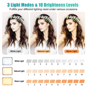 Τρίχρωμο τετράγωνο φως LED πλήρωσης θερμοκρασίας κάμερα φωτογραφίας φορητό φως φωτισμού κινητό τηλέφωνο ζωντανά Vlog απαλό φως ομορφιά