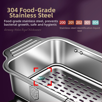 304 nerūdijančio plieno virtuvės ištraukiama indų plovimo didelė išleidimo lentynėlė daugiafunkcinė stačiakampė kriauklės filtro lentynėlė