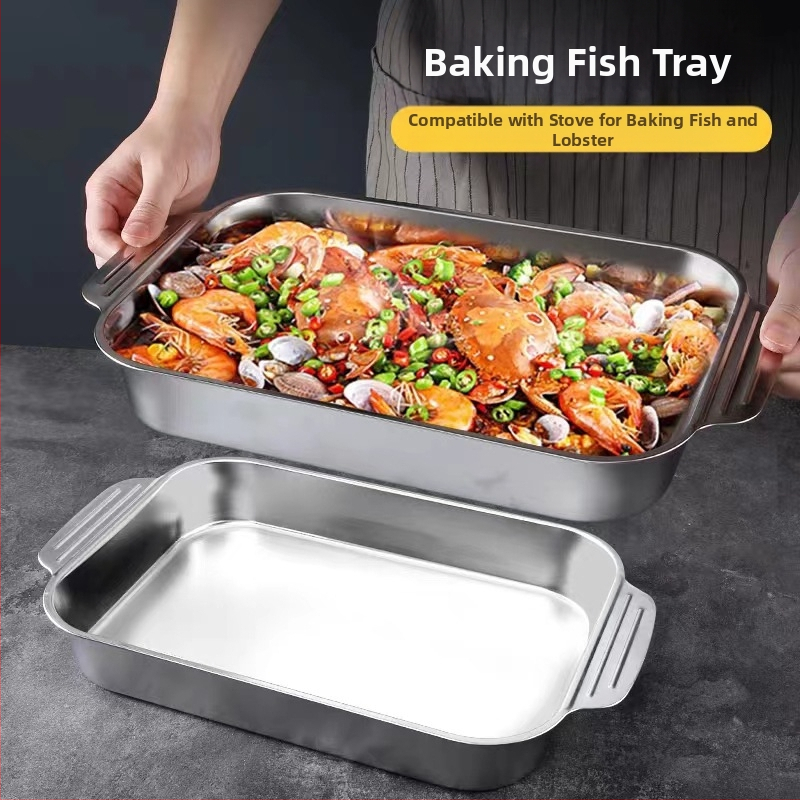 Roostevabast terasest kalagrilli pliit ristkülikukujuline majapidamise sügav plaat induktsioonpliit spetsiaalne pott Korea kandik küpsetusplaat kalagrilli pliit plaat