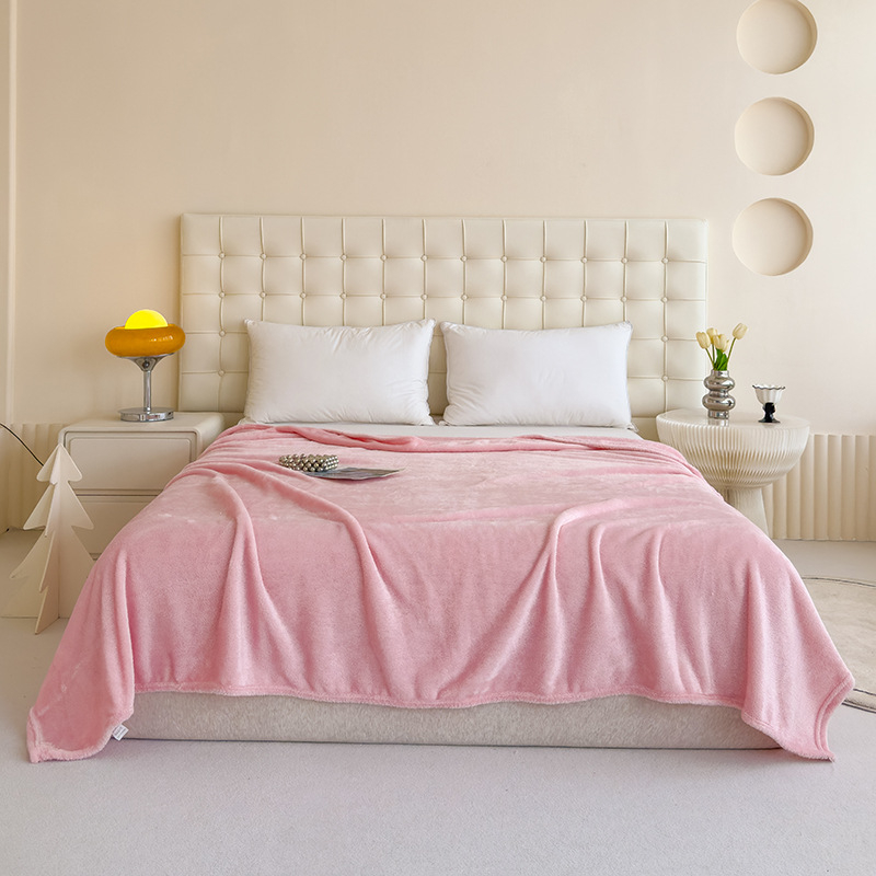 Pătură din fleece de bumbac de culoare solidă pentru comerț exterior, poliester, pătură Homestay, acoperire, pătură pentru canapea, pătură de vară cu aer condiționat, cadou, lot