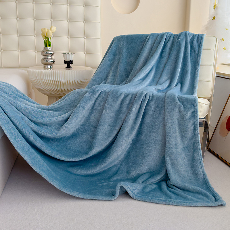Pătură din fleece de bumbac de culoare solidă pentru comerț exterior, poliester, pătură Homestay, acoperire, pătură pentru canapea, pătură de vară cu aer condiționat, cadou, lot