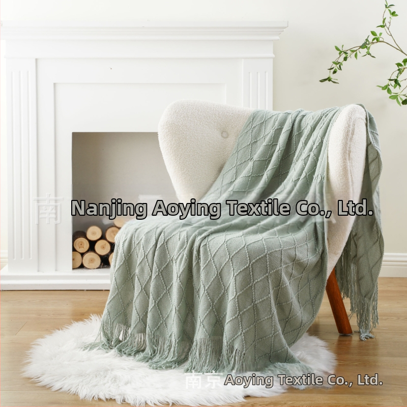 Pătură Amazon Tassel Pătură Canapea Pătură Tricotată în Culoare Pură B&B Pătură de Noptieră cu Prosop