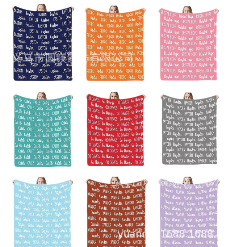 Pătură de flanel cu imprimare digitală personalizată, cu fotografie personalizată, cu nume, pătură comemorativă cadou de sărbători personalizat