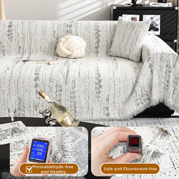 Универсална кърпа за диван John Chenille Four Seasons, калъфка за възглавница \