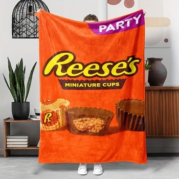 Jauki keksiukų rašto flanelinė antklodė – puiki dovana šeimai ir draugams