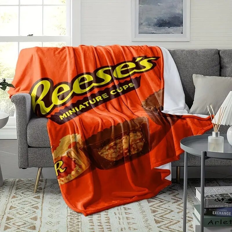 Jauki keksiukų rašto flanelinė antklodė – puiki dovana šeimai ir draugams