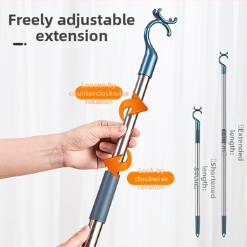 Rõdu roostevabast terasest riidekahvel sissetõmmatav riidevarras paksendatud paksendatud riidekahvel riidevarras pikendatud riidevarras hulgimüük