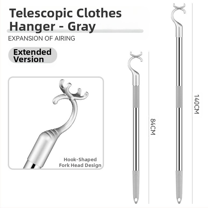 Rõdu roostevabast terasest riidekahvel sissetõmmatav riidevarras paksendatud paksendatud riidekahvel riidevarras pikendatud riidevarras hulgimüük