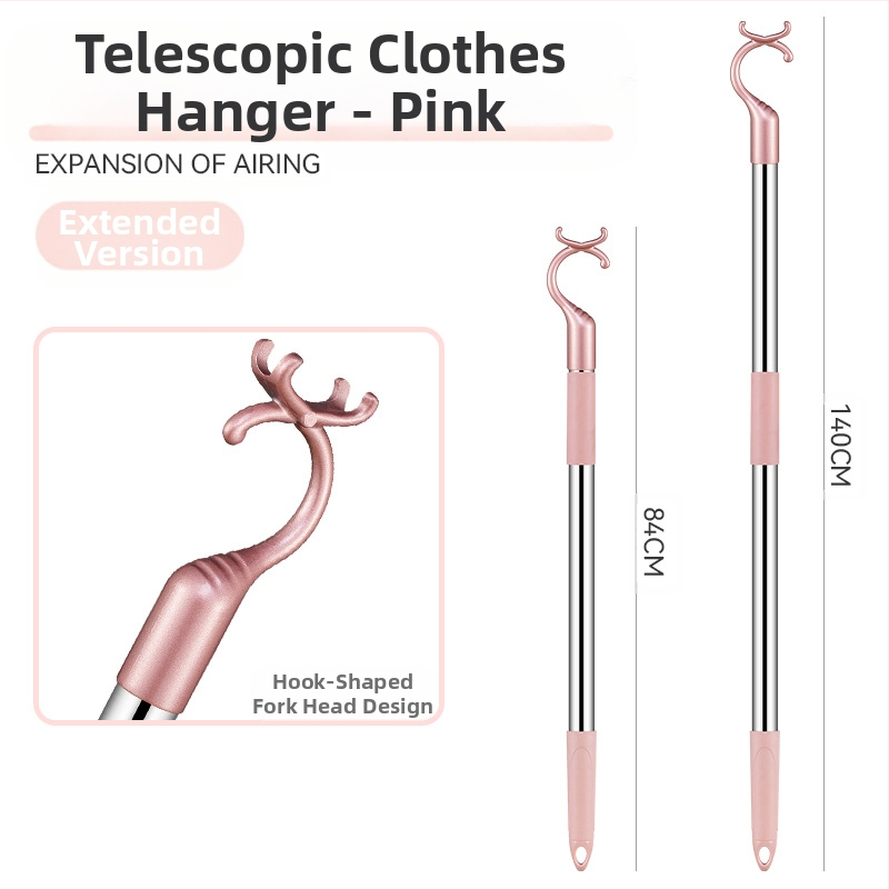 Rõdu roostevabast terasest riidekahvel sissetõmmatav riidevarras paksendatud paksendatud riidekahvel riidevarras pikendatud riidevarras hulgimüük