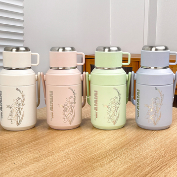 Termoskruus, kõrge värviväärtusega naiste välistingimustes kasutatav spordikann, 316 roostevabast terasest, suure mahutavusega laste veekruus, kuum pott