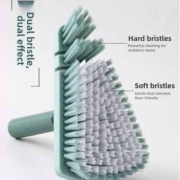 Εύκαμπτη τριγωνική βούρτσα δαπέδου μπάνιου χωρίς κάμψη, βούρτσα δαπέδου από ανοξείδωτο ατσάλι με μακριά λαβή, βούρτσα δαπέδου για πλακάκια, βούρτσα χαλιών και μπανιέρας