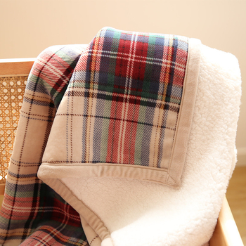 Κουβέρτα διπλής στρώσης από σκανδιναβικό ύφασμα, παχιά, ζεστή χειμωνιάτικη κουβέρτα από κοραλλιογενές φλις, καναπέ, μικρή κουβέρτα υπνάκου