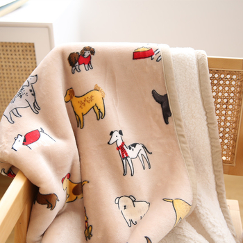 Κουβέρτα διπλής στρώσης από σκανδιναβικό ύφασμα, παχιά, ζεστή χειμωνιάτικη κουβέρτα από κοραλλιογενές φλις, καναπέ, μικρή κουβέρτα υπνάκου