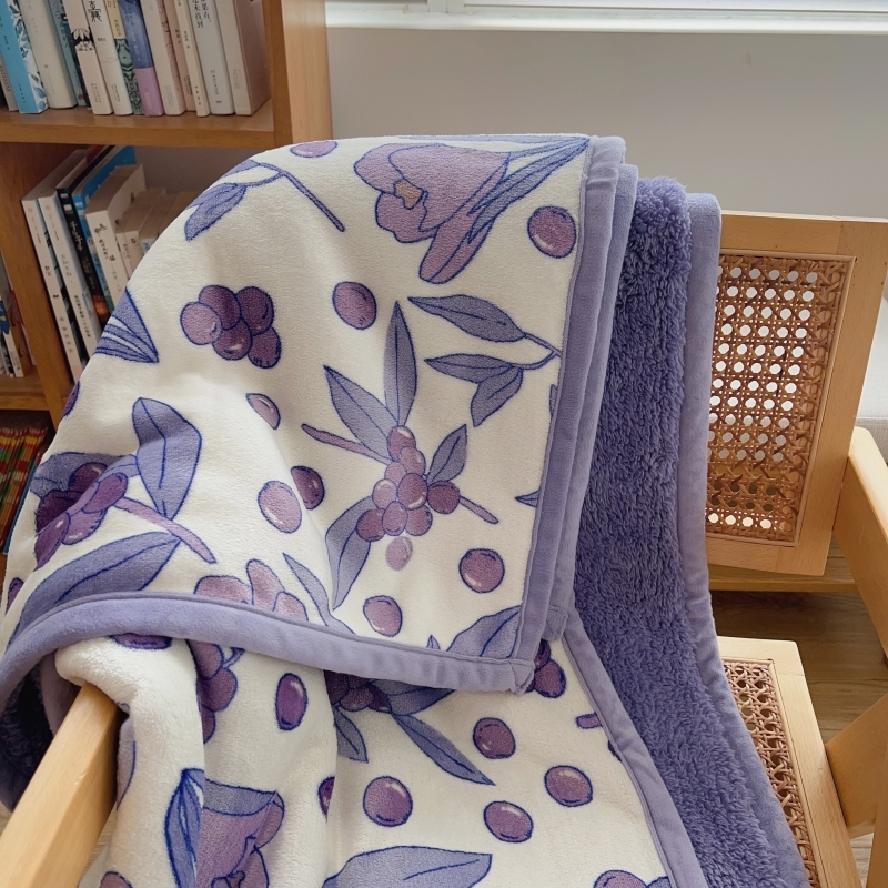 Eksportuoti Šiaurės šalių dvisluoksnę antklodę, sustorintą, šiltą žieminę ėriuko vilnos koralų fliso antklodę, sofos mažo dydžio nakvynės antklodę