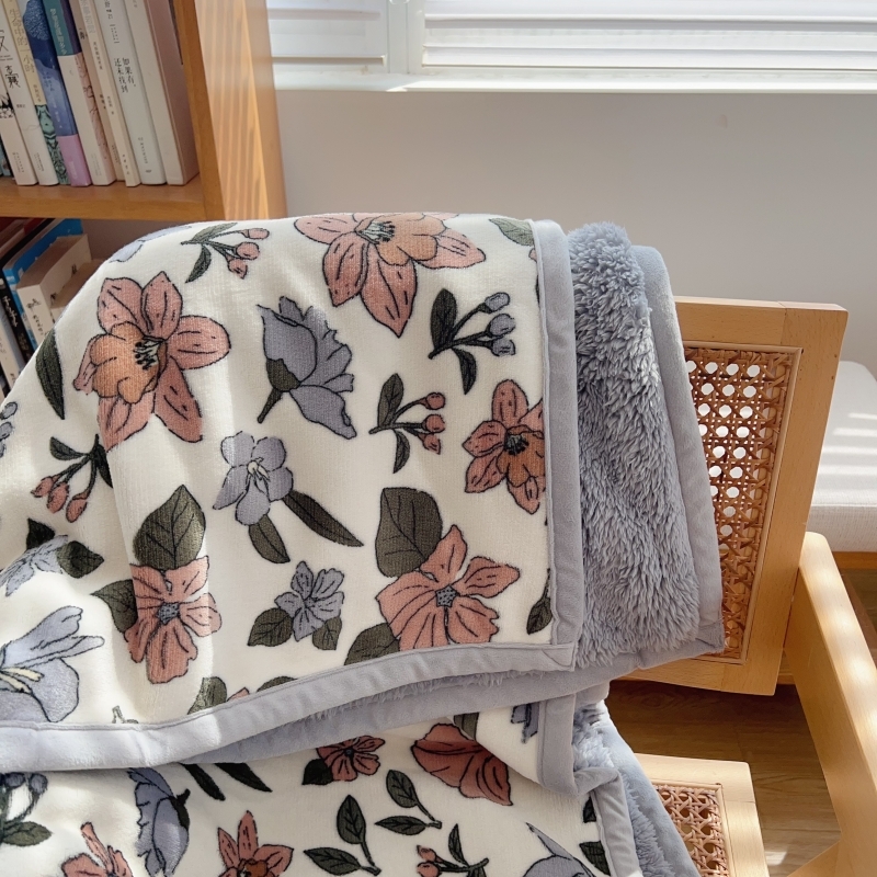 Eksportuoti Šiaurės šalių dvisluoksnę antklodę, sustorintą, šiltą žieminę ėriuko vilnos koralų fliso antklodę, sofos mažo dydžio nakvynės antklodę