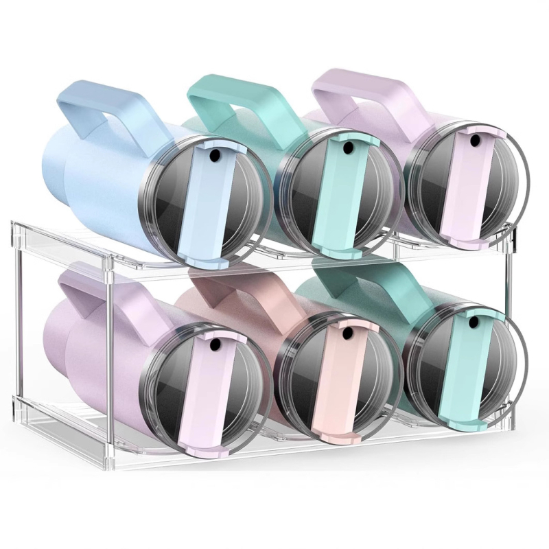 Permatomas, nuimamas, tarpvalstybinis, vandens puodelių laikiklis, vandens butelių stovas, sudedamas laikymo stovas, daugiafunkcis, sulankstomas, buitinis daiktų laikymo stovas