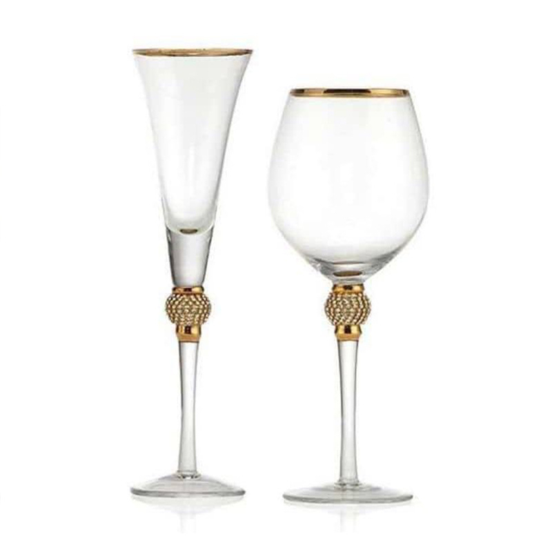 Loominguline luksuslik vintage teemantidega kaetud kristallveiniklaasi veinikokteilipokaalide veinikomplekt