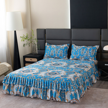 Трансгранична памучна пола от алое вера в корейска версия, комплект от три части, покривало за завивки с принцеса, комплект от 4 части на едро