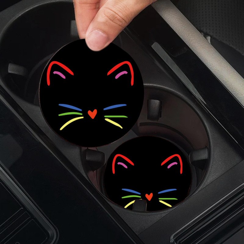 Tarpvalstybinis sprogstamasis aliejinis paveikslas, gėlių spausdinimas, padėkliukai, automobilio puodelio kilimėlis, automobilio puodelio laikiklis, šilumos izoliacinis kilimėlis, automobilio dekoravimas