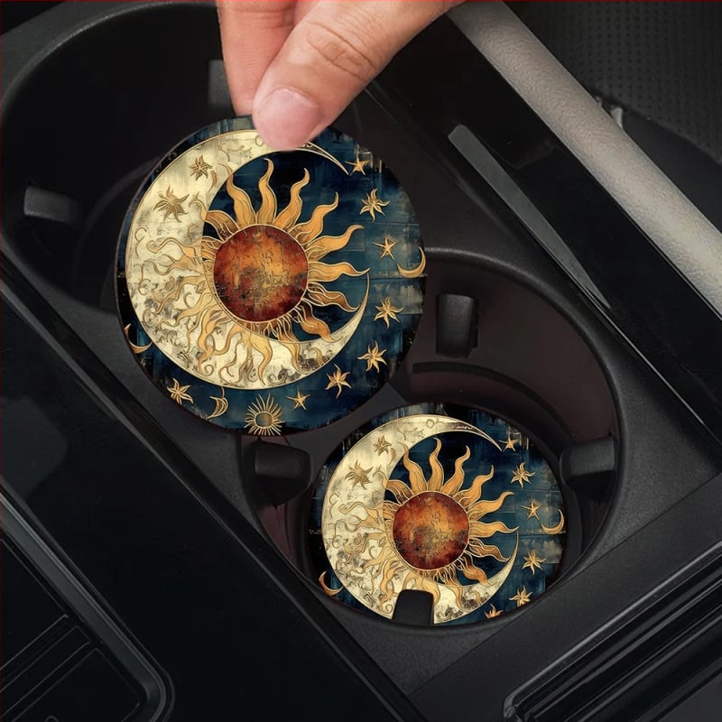 Tarpvalstybinis sprogstamasis aliejinis paveikslas, gėlių spausdinimas, padėkliukai, automobilio puodelio kilimėlis, automobilio puodelio laikiklis, šilumos izoliacinis kilimėlis, automobilio dekoravimas