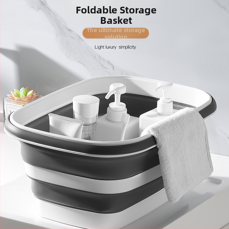 Sulankstomas daiktadėžės krepšelis vonios kambario valymo reikmenims laikyti krepšelis automobiliui lauko piknikui rankų krepšelis namų apyvokos virtuvės daržovių plovimo krepšelis