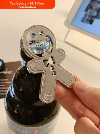 Loominguline piparkoogimehe pudeliavaja roostevabast terasest punase veini õlle soodaavaja magnetiline külmkapi kleebis interneti pidulik