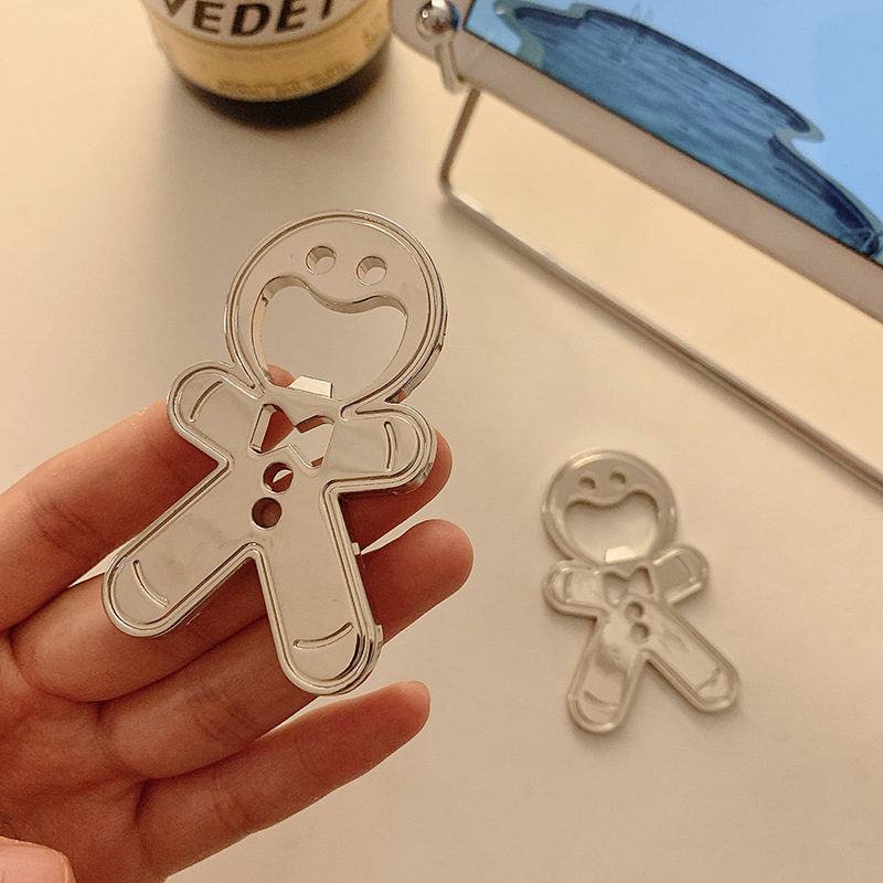 Loominguline piparkoogimehe pudeliavaja roostevabast terasest punase veini õlle soodaavaja magnetiline külmkapi kleebis interneti pidulik