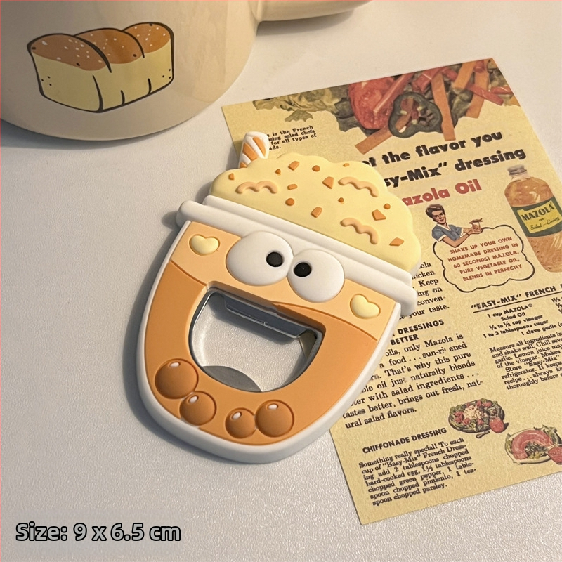 Loominguline piparkoogimehe pudeliavaja roostevabast terasest punase veini õlle soodaavaja magnetiline külmkapi kleebis interneti pidulik