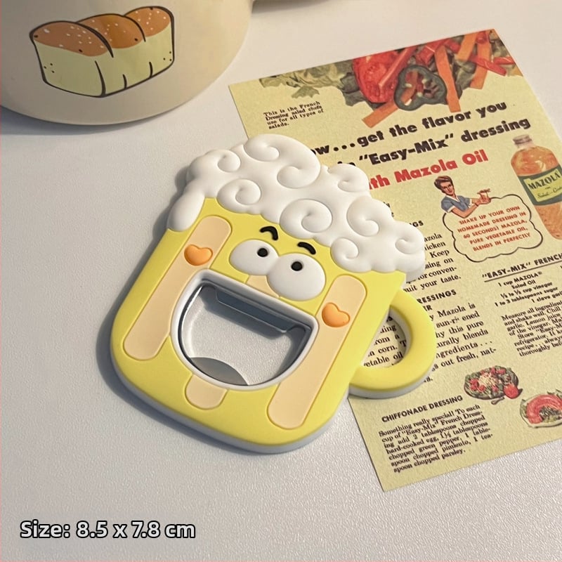 Loominguline piparkoogimehe pudeliavaja roostevabast terasest punase veini õlle soodaavaja magnetiline külmkapi kleebis interneti pidulik