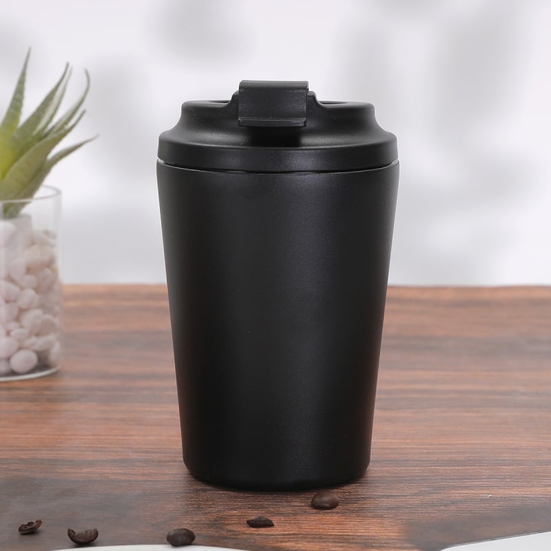 Ceașcă de cafea simplă transfrontalieră, din oțel inoxidabil 304, cu izolație în vid dublu strat, ceașcă portabilă pentru mașină la modă