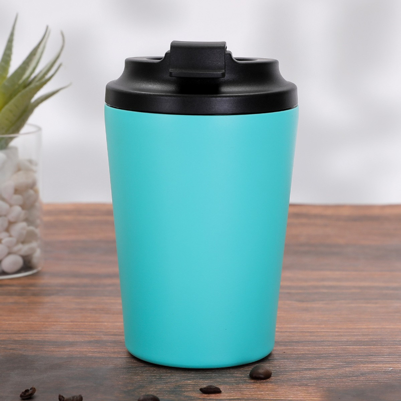 Ceașcă de cafea simplă transfrontalieră, din oțel inoxidabil 304, cu izolație în vid dublu strat, ceașcă portabilă pentru mașină la modă