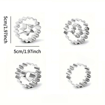 Έτοιμο καλούπι μπισκότων Χριστουγέννων από ανοξείδωτο χάλυβα, διασυνοριακό, καλούπι μπισκότων Linzer