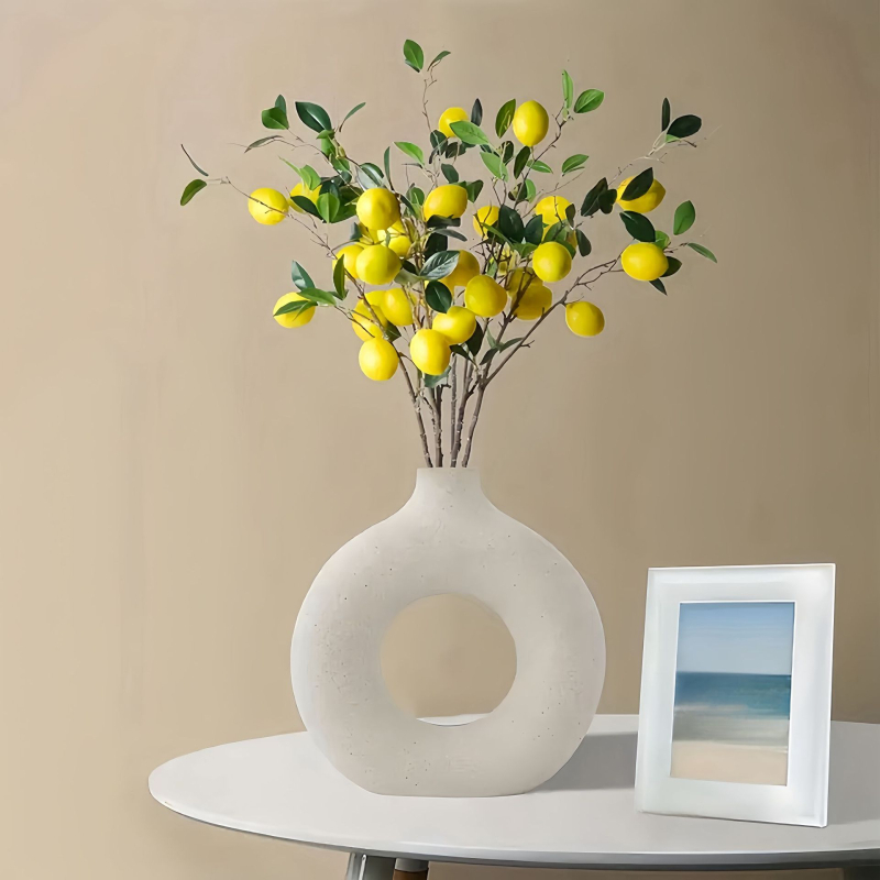 „Amazon Temuksin“ dirbtinių citrinų vaisių ilgos šakos dirbtinių gėlių puokštė vestuvių fotografijos rekvizitas, aukštas modeliavimas