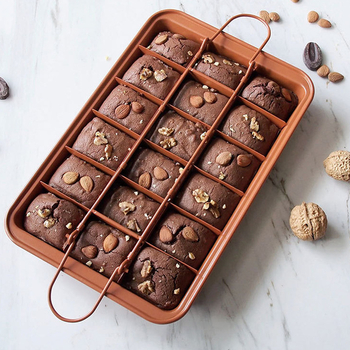 Φόρμα τριών τεμαχίων για κέικ brownie, κέικ jujube, χωριστά κομμένο ορθογώνιο αντικολλητικό ταψί καρό