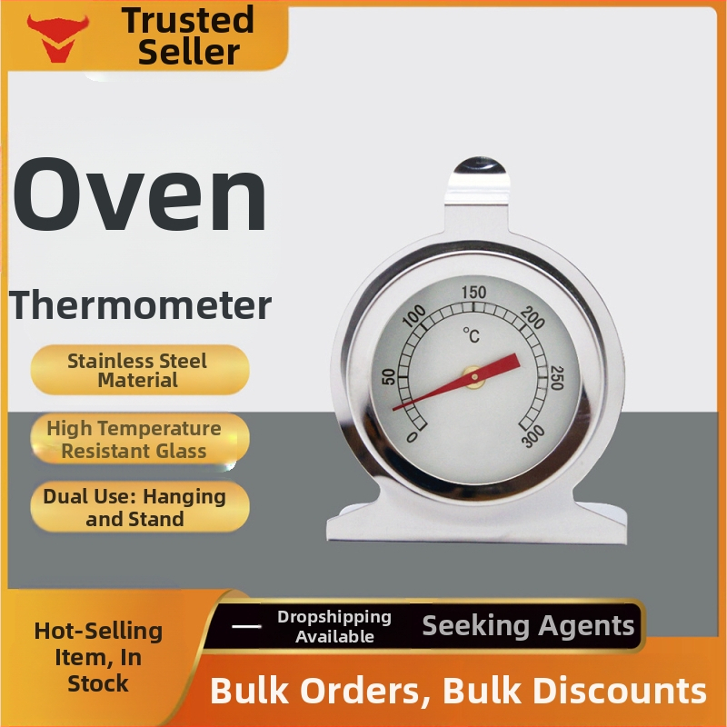 Kaitai ahjutermomeeter küpsetatud toidu termomeeter bimetallist roostevabast terasest köögi kõrge temperatuuriga ahjutermomeeter