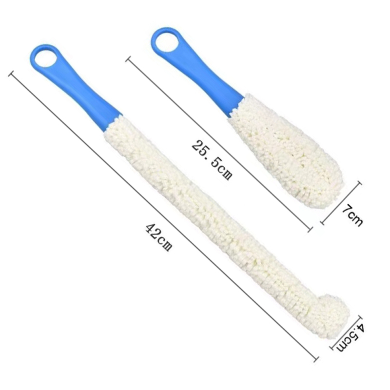 Perie de curățare a decantorului, perie multifuncțională pentru paharele de vin roșu, perie de curățare a oalei cu mâner lung și flexibil