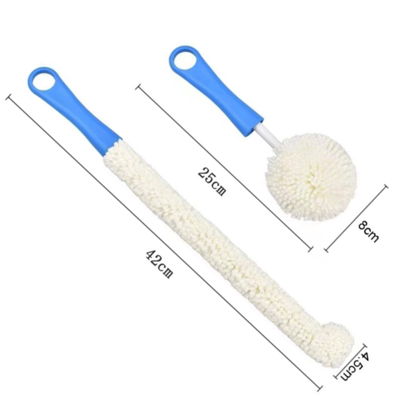 Perie de curățare a decantorului, perie multifuncțională pentru paharele de vin roșu, perie de curățare a oalei cu mâner lung și flexibil