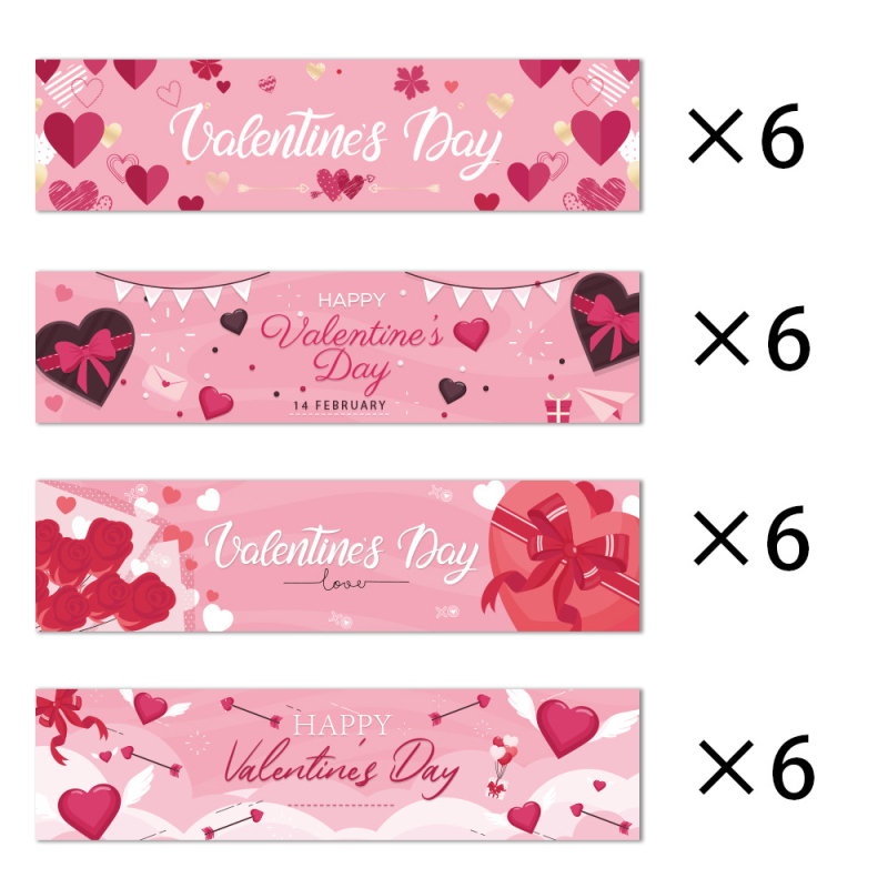 Autocolant decorativ pentru sticlă de apă cu tematică transfrontalieră, petrecere de Ziua Îndrăgostiților, etichete creative Amazon pentru Ziua Îndrăgostiților