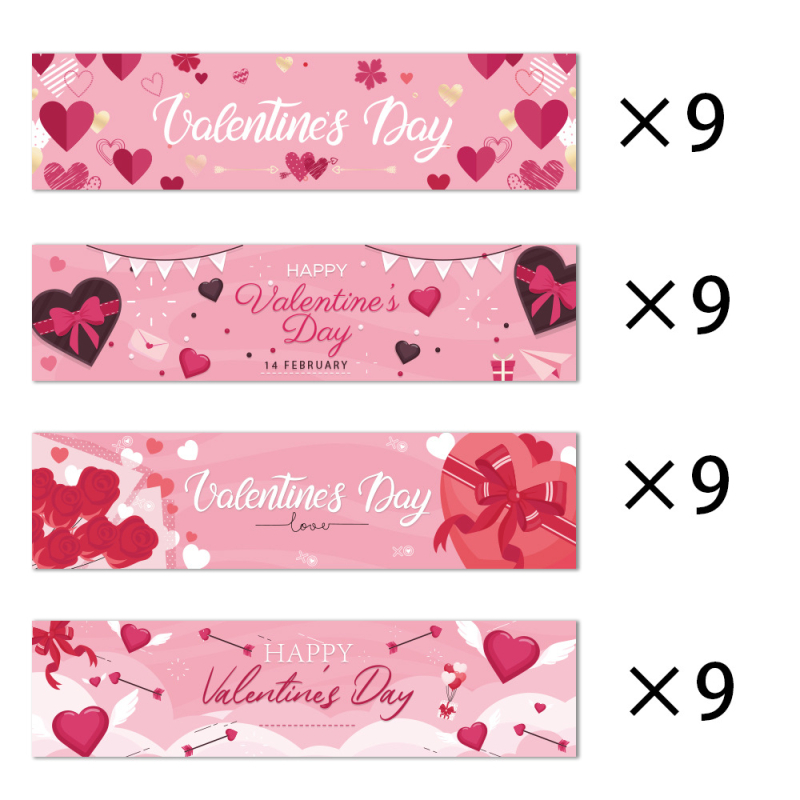 Autocolant decorativ pentru sticlă de apă cu tematică transfrontalieră, petrecere de Ziua Îndrăgostiților, etichete creative Amazon pentru Ziua Îndrăgostiților