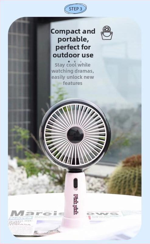 2025 m. populiarus mini nešiojamas mažas ventiliatorius, darbalaukio mobiliojo telefono laikiklis, ventiliatorius studentams, vasaros nešiojamas ventiliatorius, dovana