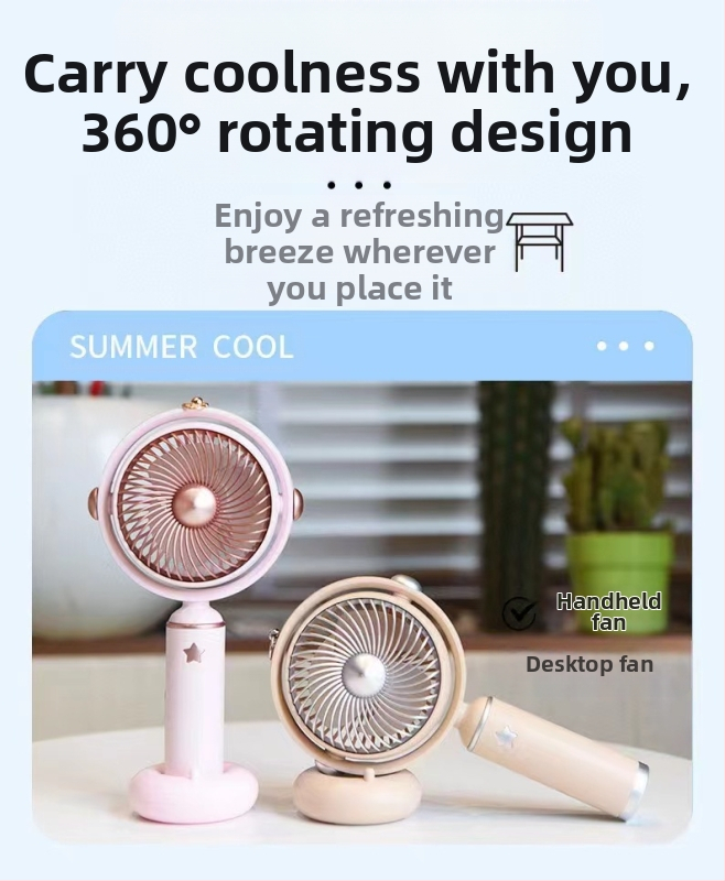 2025 m. populiarus mini nešiojamas mažas ventiliatorius, darbalaukio mobiliojo telefono laikiklis, ventiliatorius studentams, vasaros nešiojamas ventiliatorius, dovana