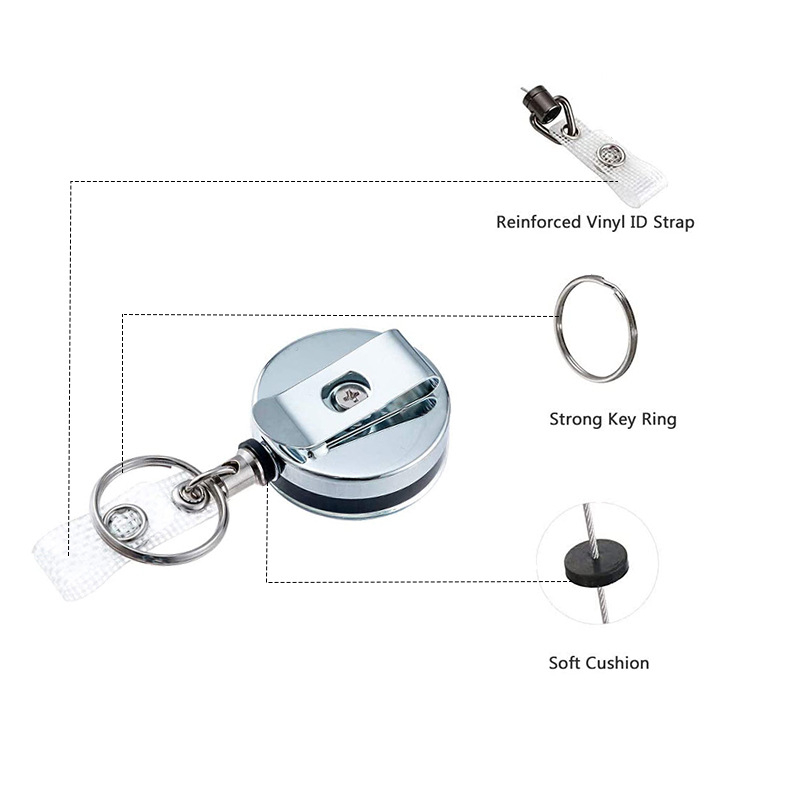 4 cm pusmetalinė ID sagtis Saulėgrąža Gyvybės medis Lengvai užtraukiama sagtis Gydytojo ir slaugytojo ištraukiama ženklelių ritė